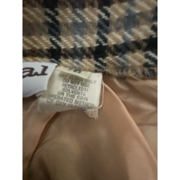 Vintage Personal Womens Skirt Brown Plaid Pleated Wool Retro Preppy USA Sz 16 - Picture 6 of 7